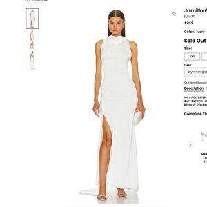 Elliat Jamilla White Gown basically *NWOT*